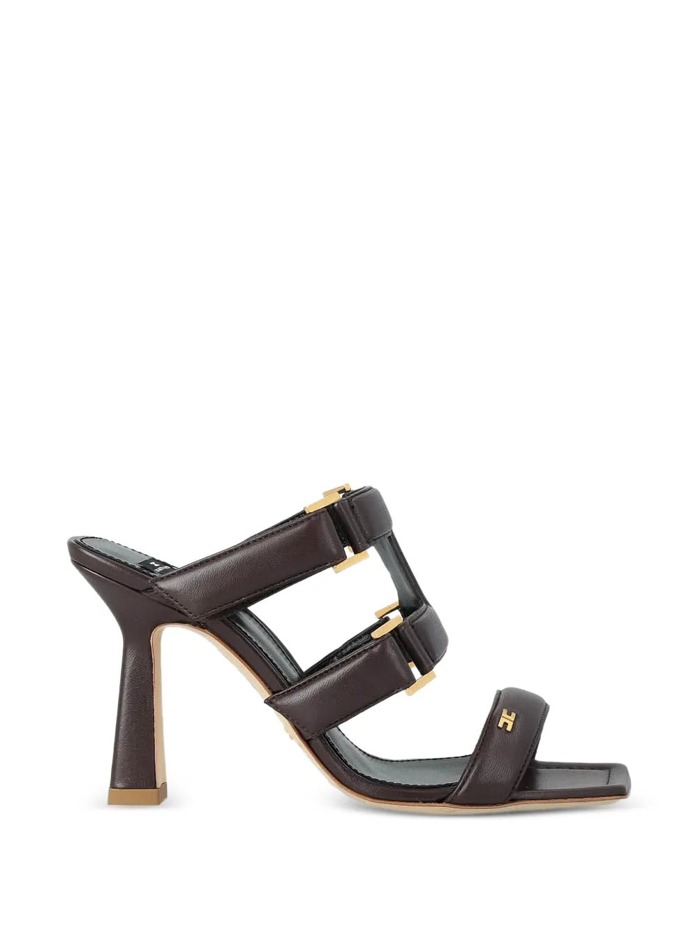 Elisabetta Franchi - Leren sandalen - dames - leer/leer/leer