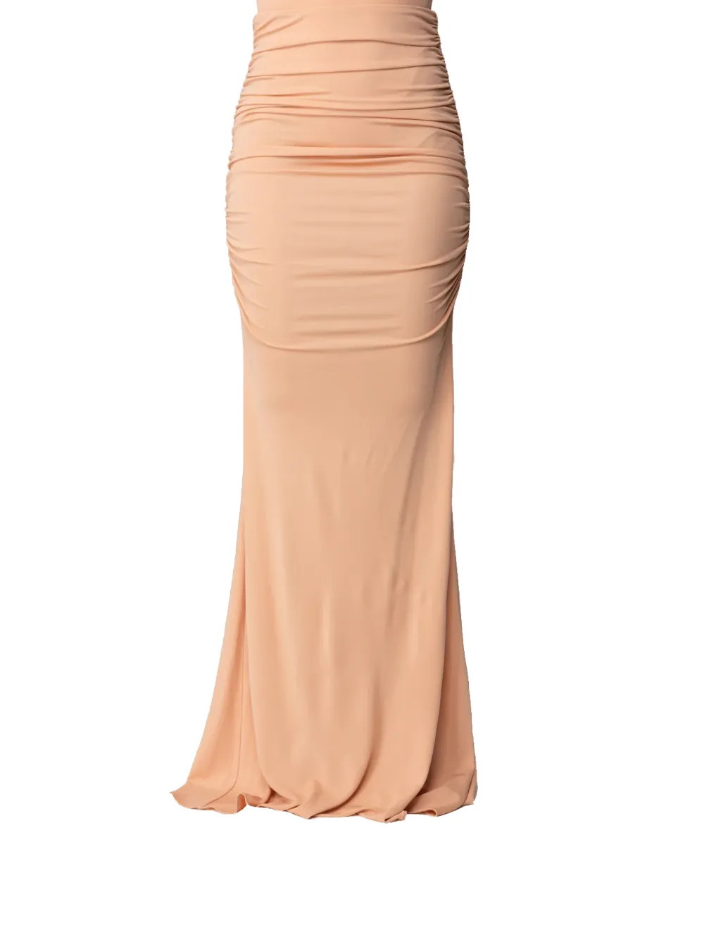 Elisabetta Franchi ruched long skirt - Toni neutri