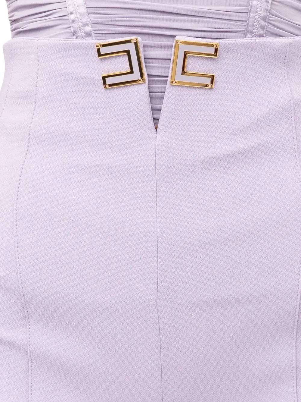  Elisabetta Franchi Logo Cropped Trousers - Purple 