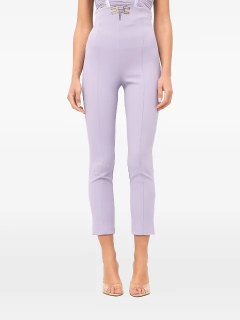 Elisabetta Franchi logo cropped trousers