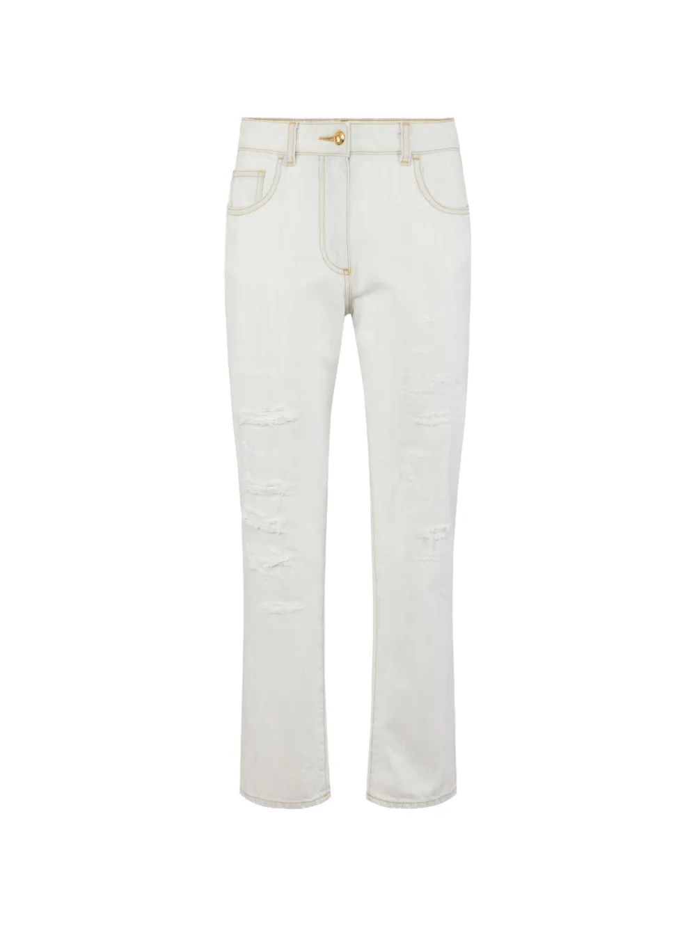 Elisabetta Franchi denim five-pocket trousers - Nude