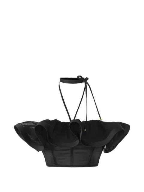 Elisabetta Franchi ruffled halterneck top