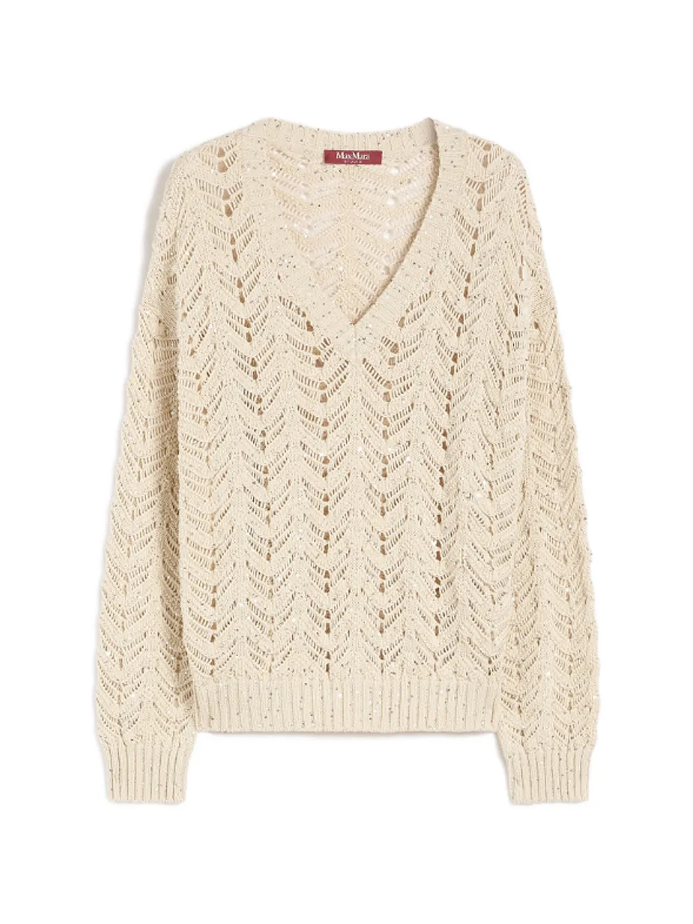 Max Mara openwork V-neck sweater - Toni neutri