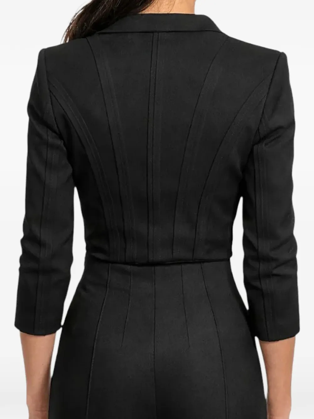  Elisabetta Franchi Cropped Jacket - Black 