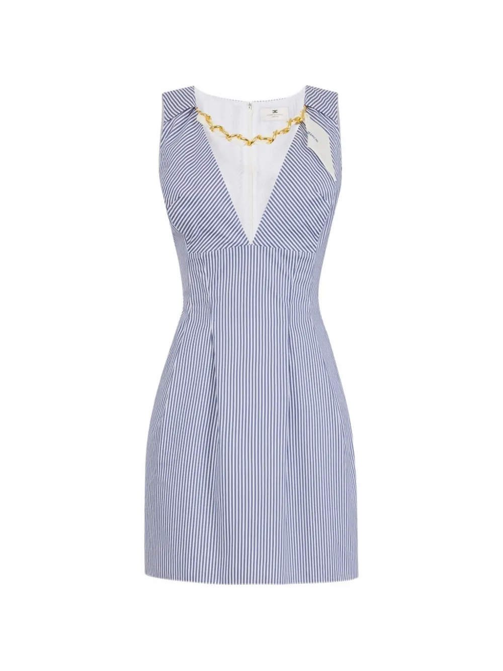 Elisabetta Franchi striped chain mini dress - Blu