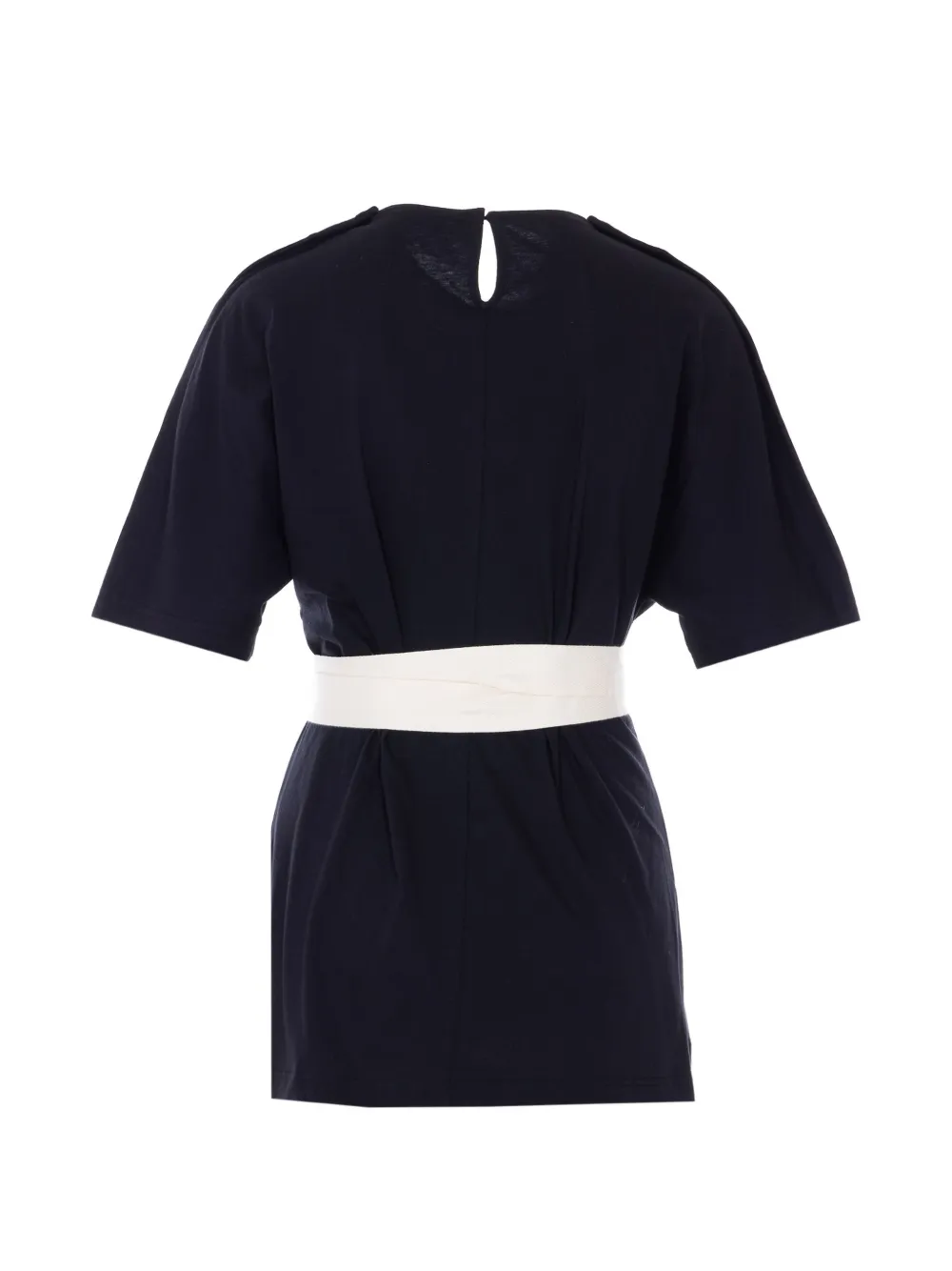 Lanvin T-shirt met kant en knoopdetail Blauw
