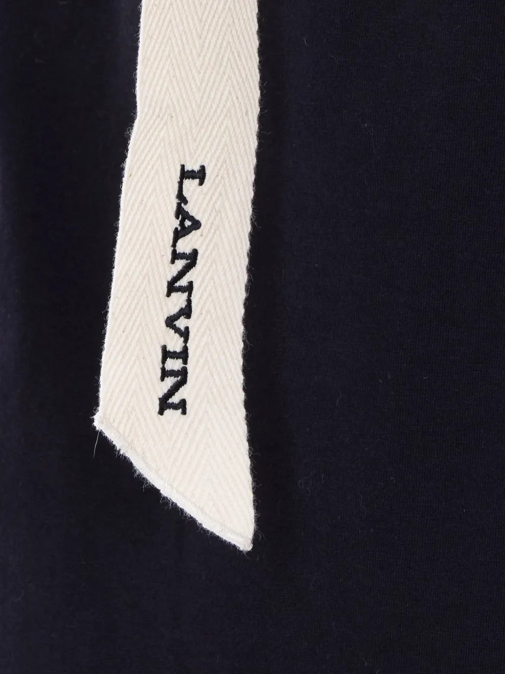 Lanvin T-shirt met kant en knoopdetail Blauw