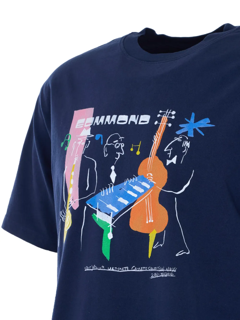  Edmmond Studios Cassete Printed Crew-neck T-shirt - Blue 