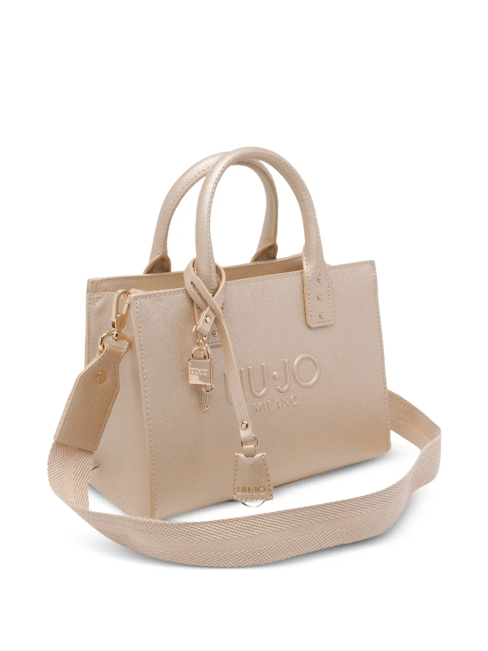  Liu Jo Small Charm Handbag - Gold 