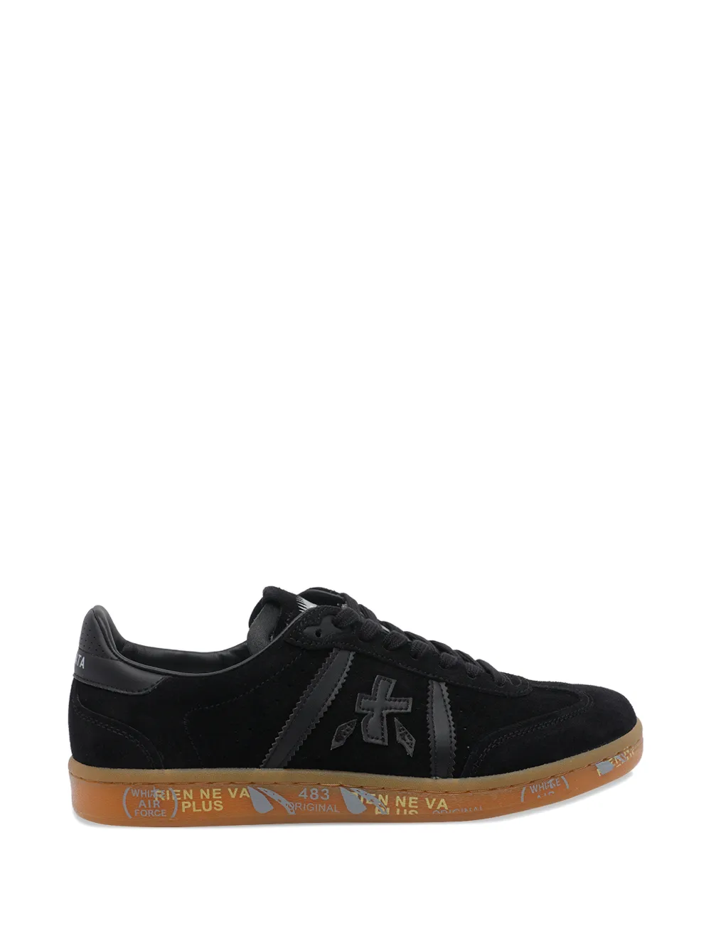 Premiata Bonnie 8199 round-toe suede sneakers - Nero