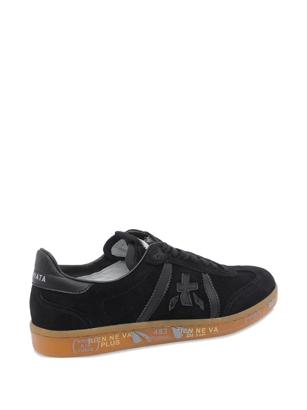 Premiata Bonnie 8199 suède sneakers met ronde neus Zwart