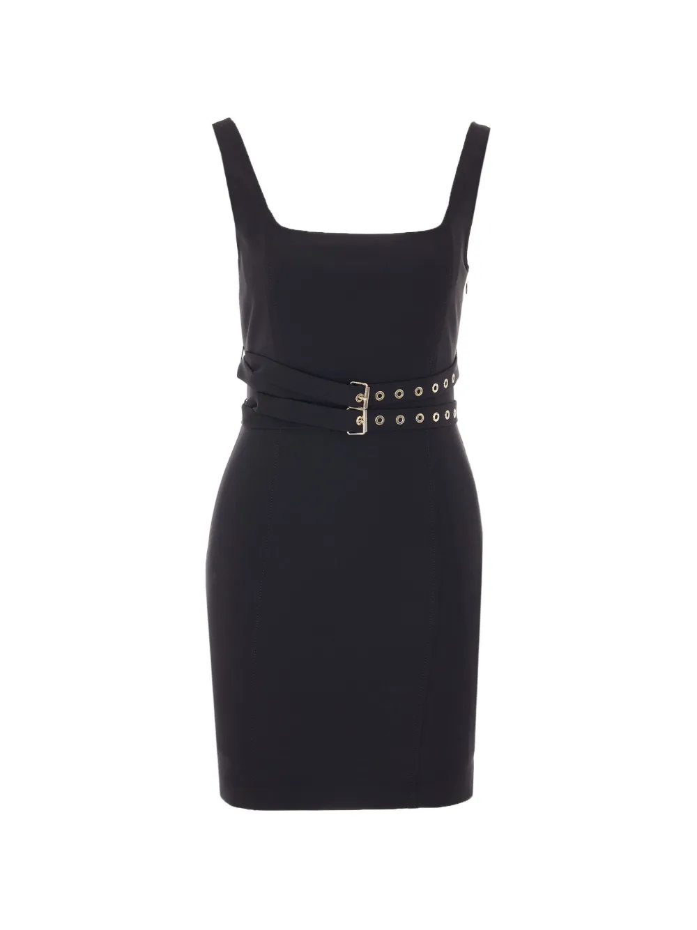 LIU JO belt boat neck dress - Nero
