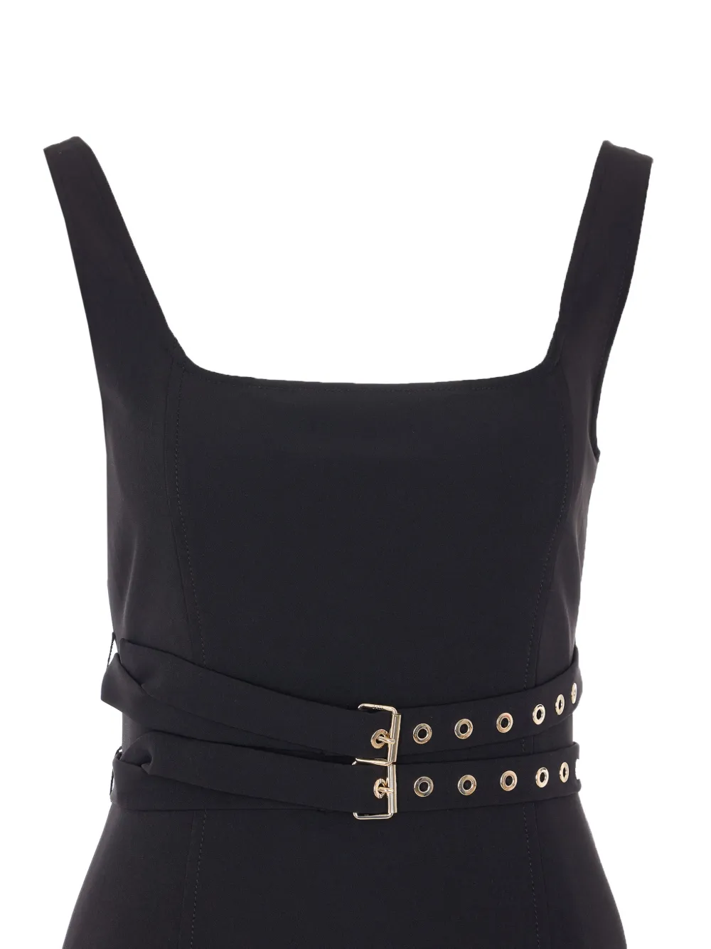 Belt Boat Neck Dress