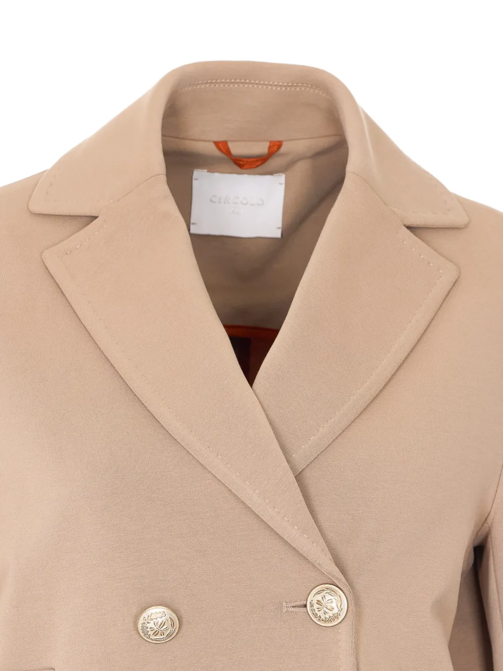 Circolo 1901 Jack met dubbele rij knopen en V-hals Beige