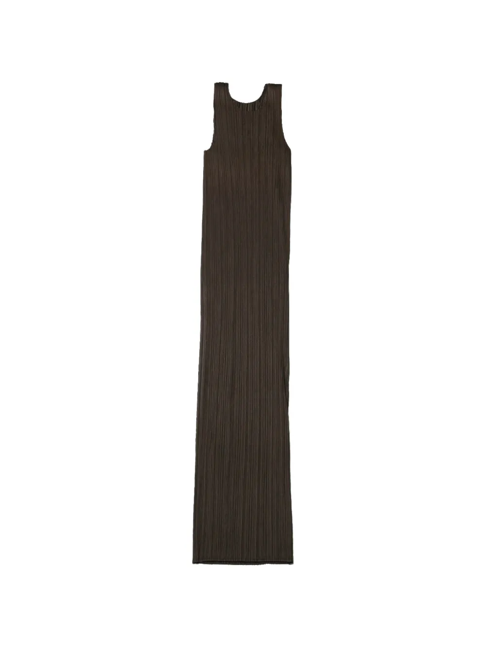 Pleats Please Issey Miyake pleated maxi dress - Braun