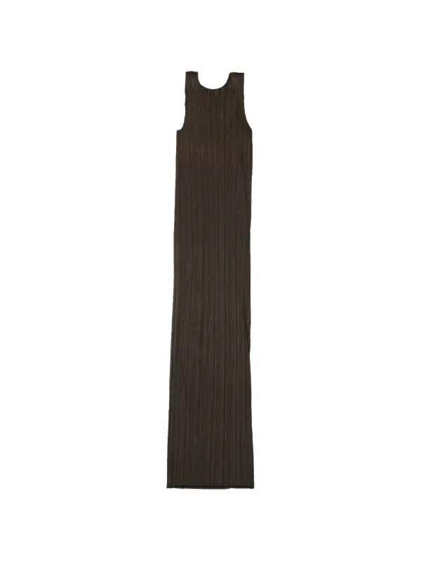Pleats Please Issey Miyake プリーツ マキシドレス | ブラウン 