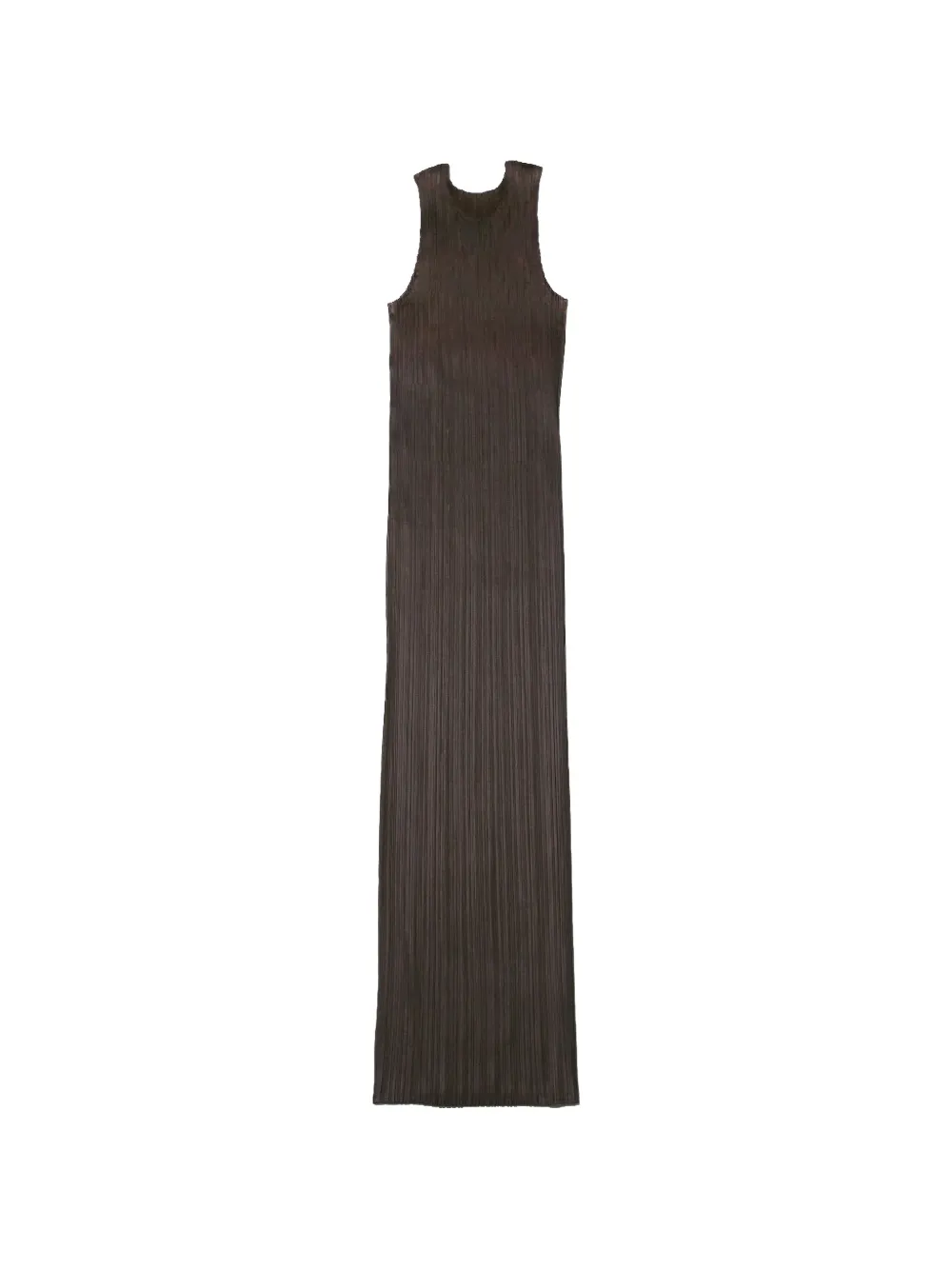 Pleats Please Issey Miyake Geplooide maxi-jurk Bruin