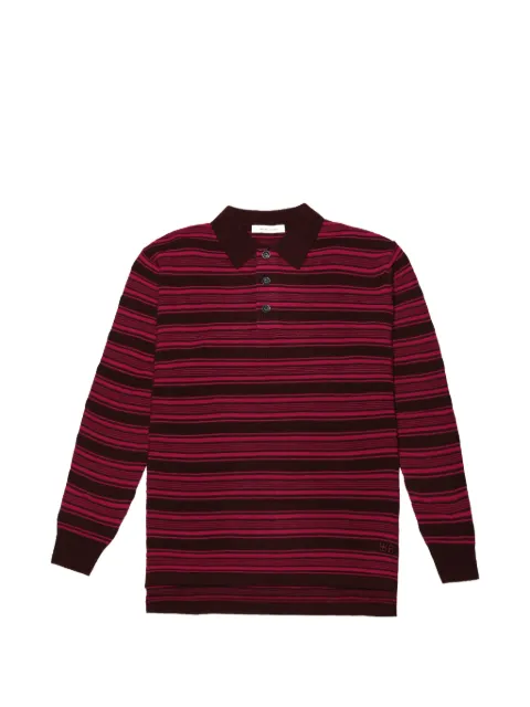 Wales Bonner striped long-sleeve polo shirt