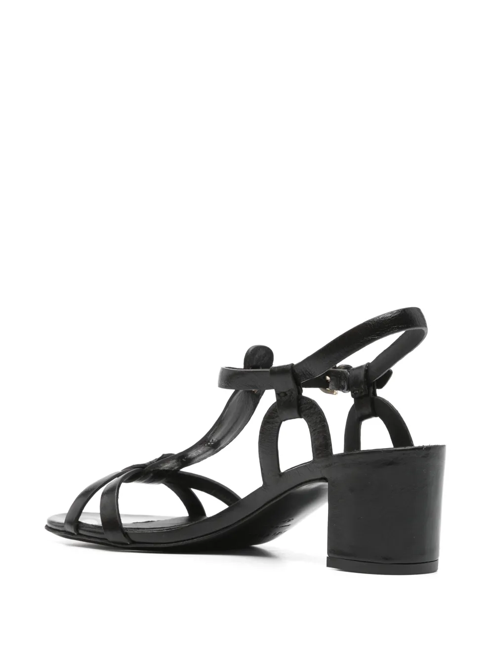 Del Carlo Sandalen met T-bandje Zwart