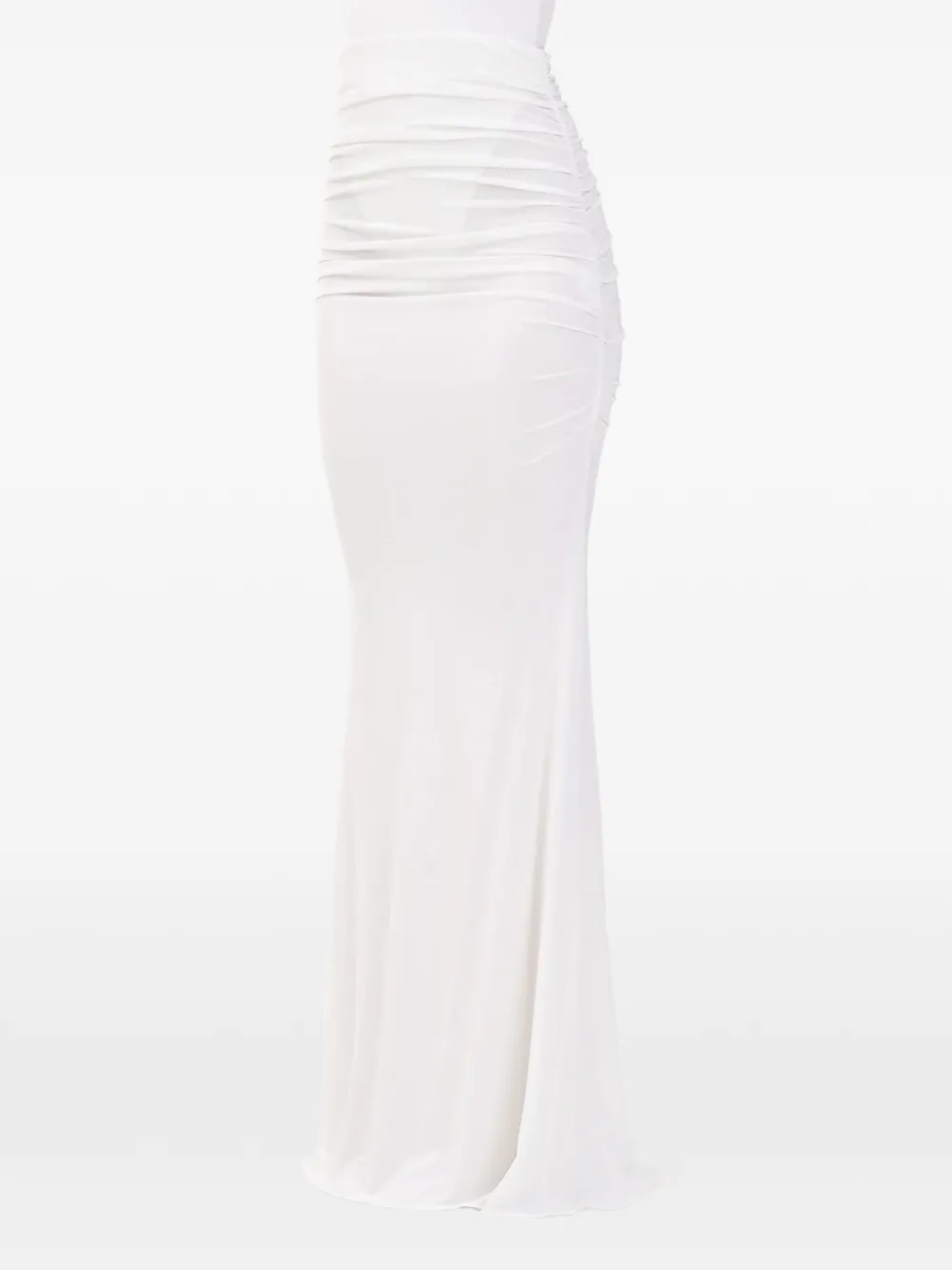 Elisabetta Franchi long ivory ruffled skirt - Bianco