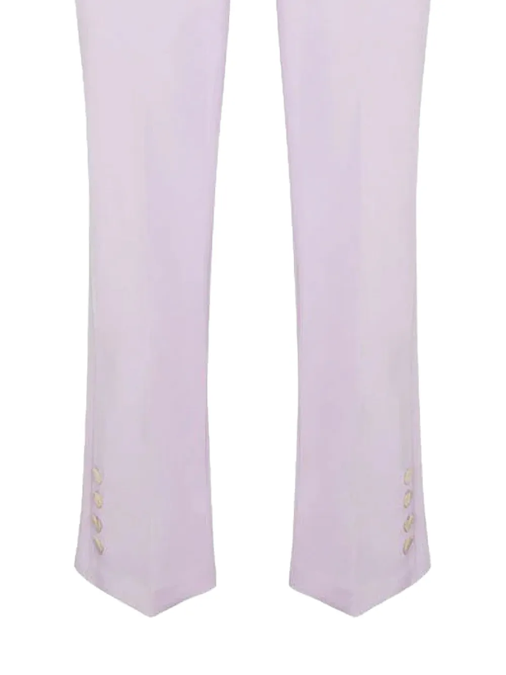 Elisabetta Franchi Crêpe broek met knopen Paars