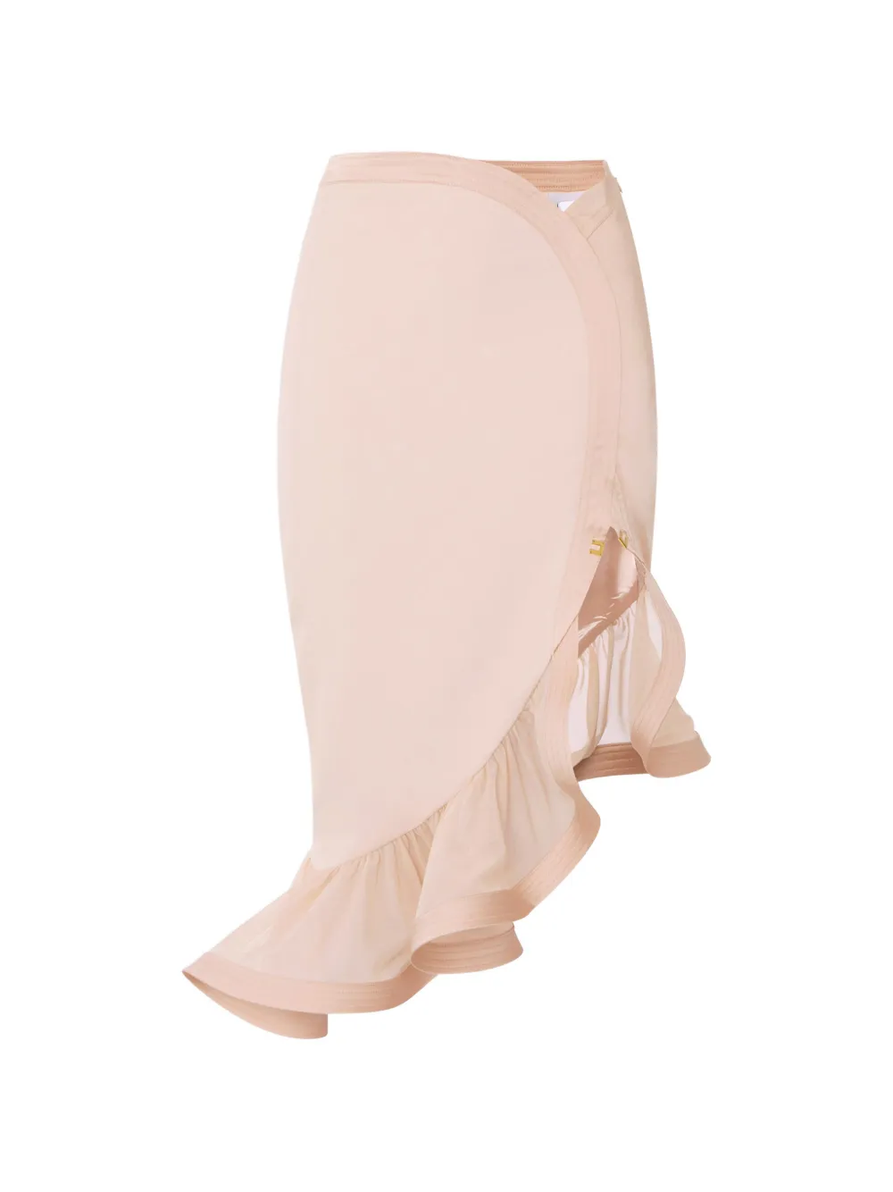 Elisabetta Franchi satin fabrics with flounce skirt - Toni neutri