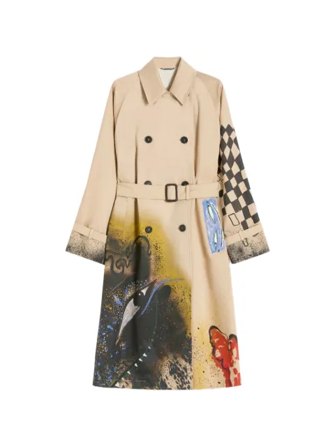 Weekend Max Mara graphic-print belted trench coat