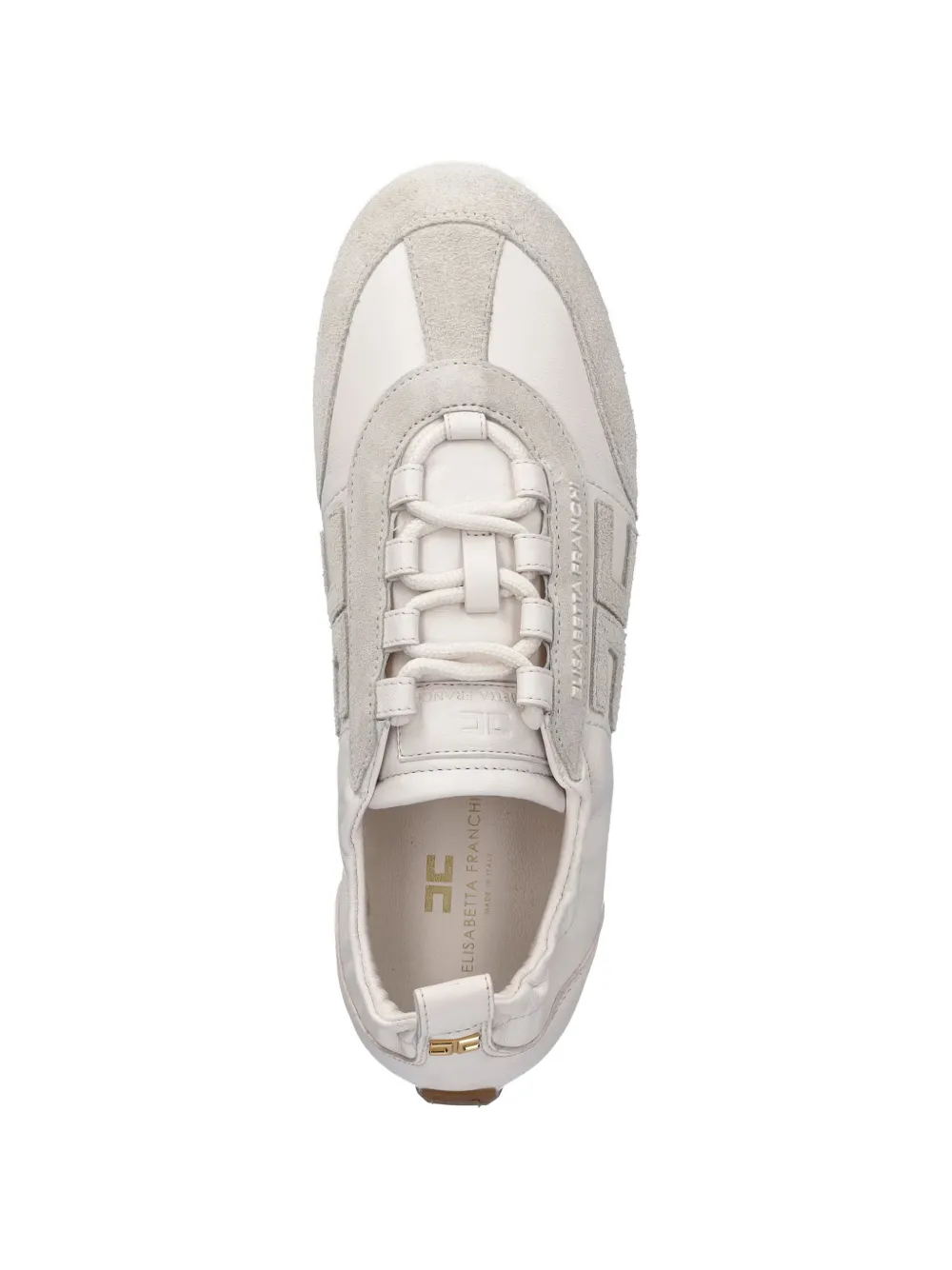 Elisabetta Franchi logo sneakers Beige