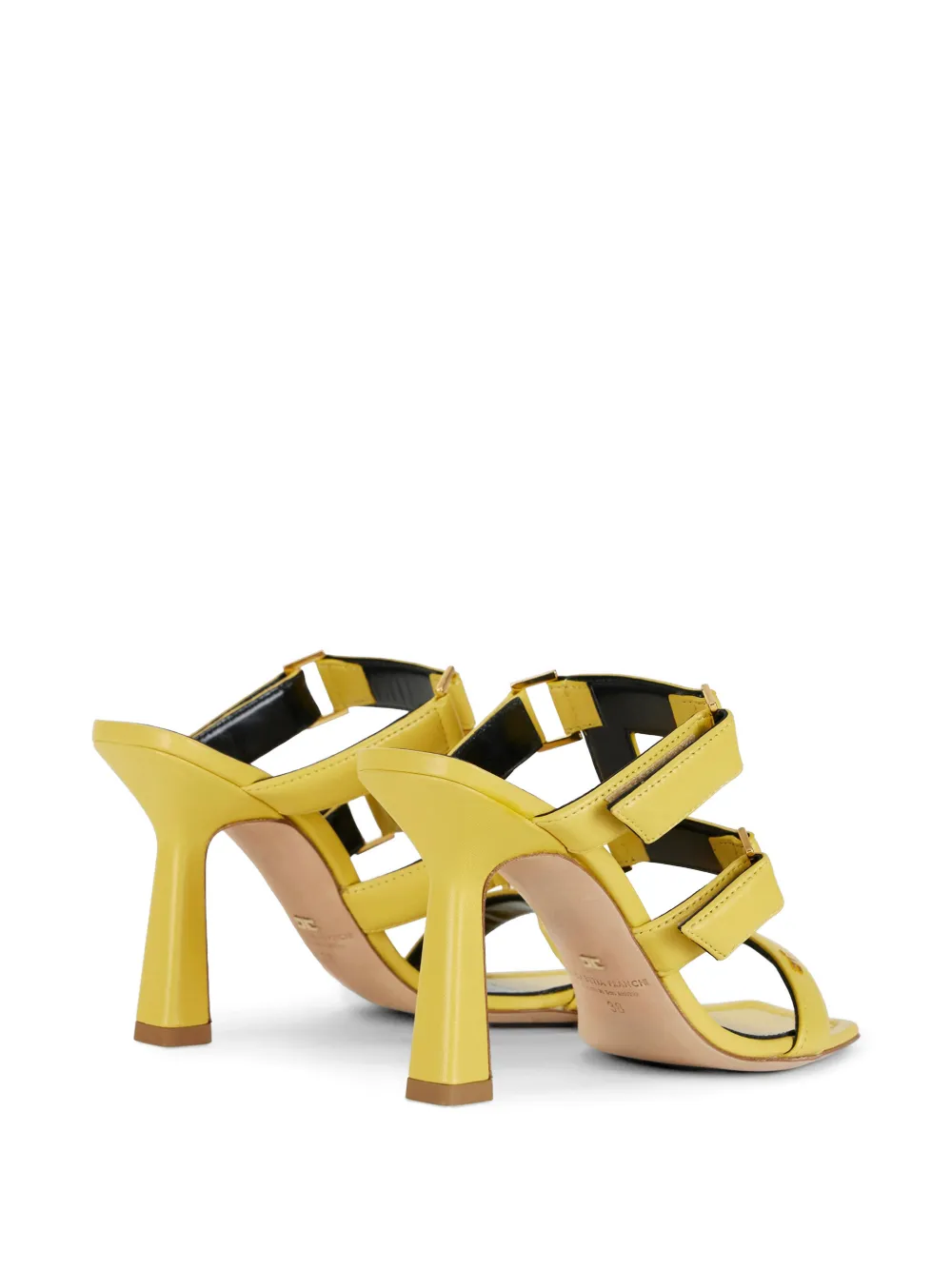 Elisabetta Franchi Leren sandalen Geel