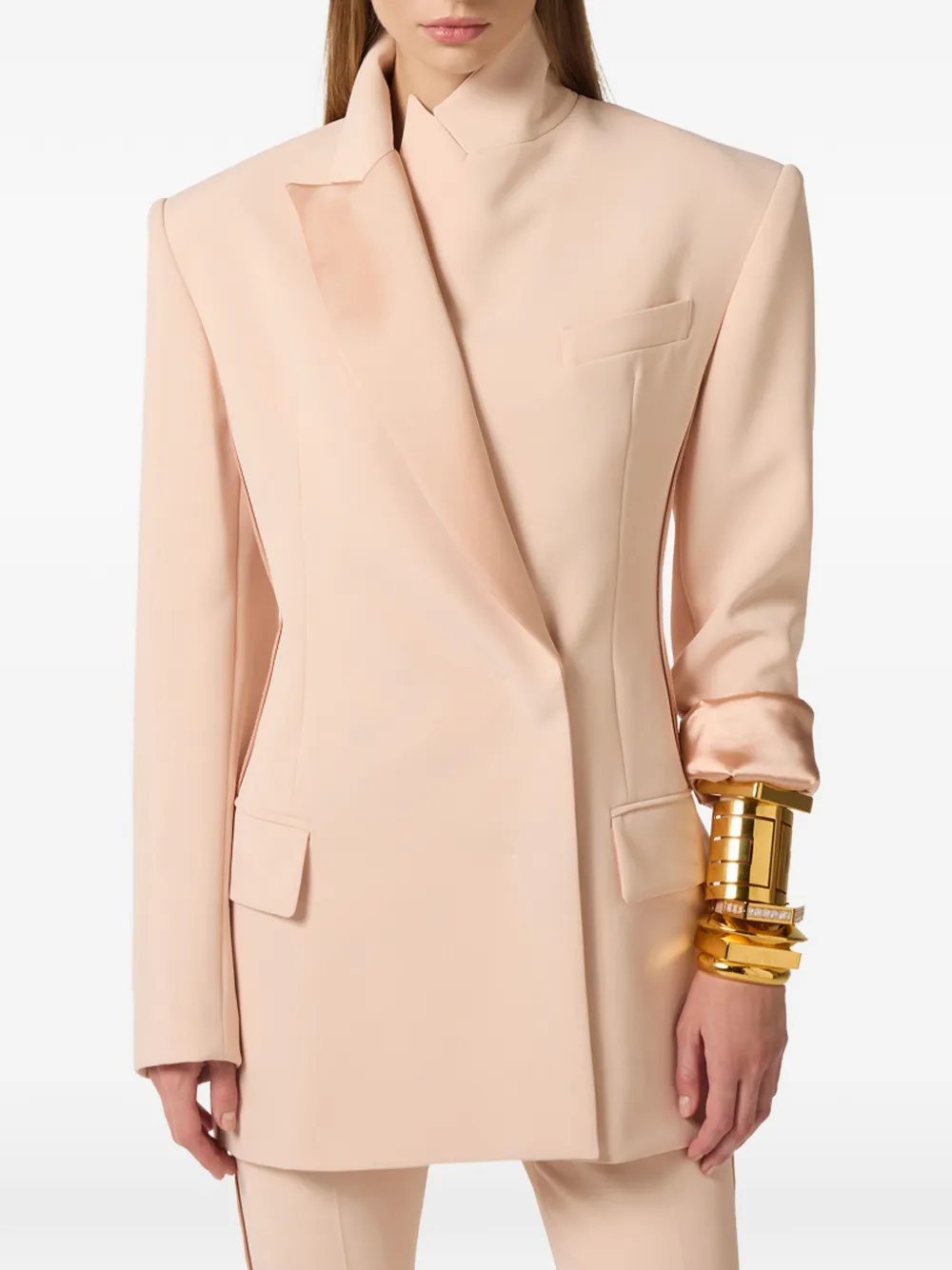  Elisabetta Franchi Lapel Pocket Jacket - Pink 