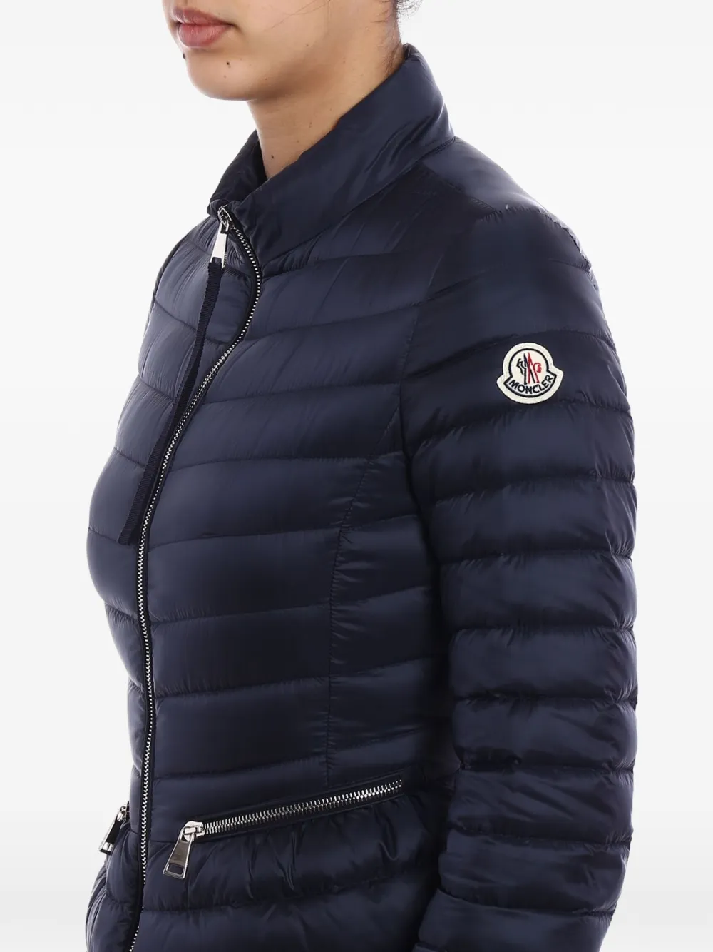 Moncler Agate gewatteerd jack met rits Blauw