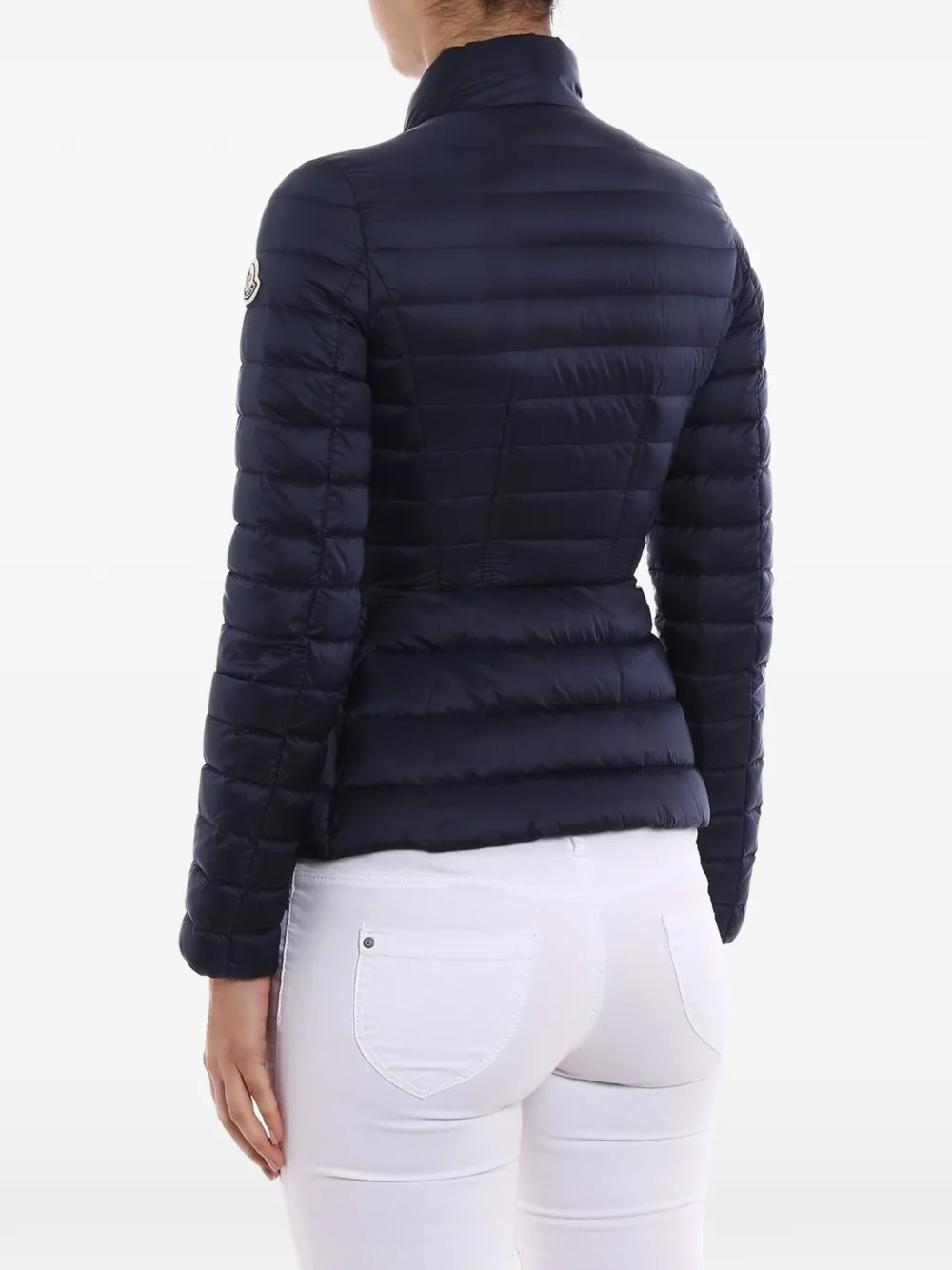 Moncler Agate gewatteerd jack met rits Blauw