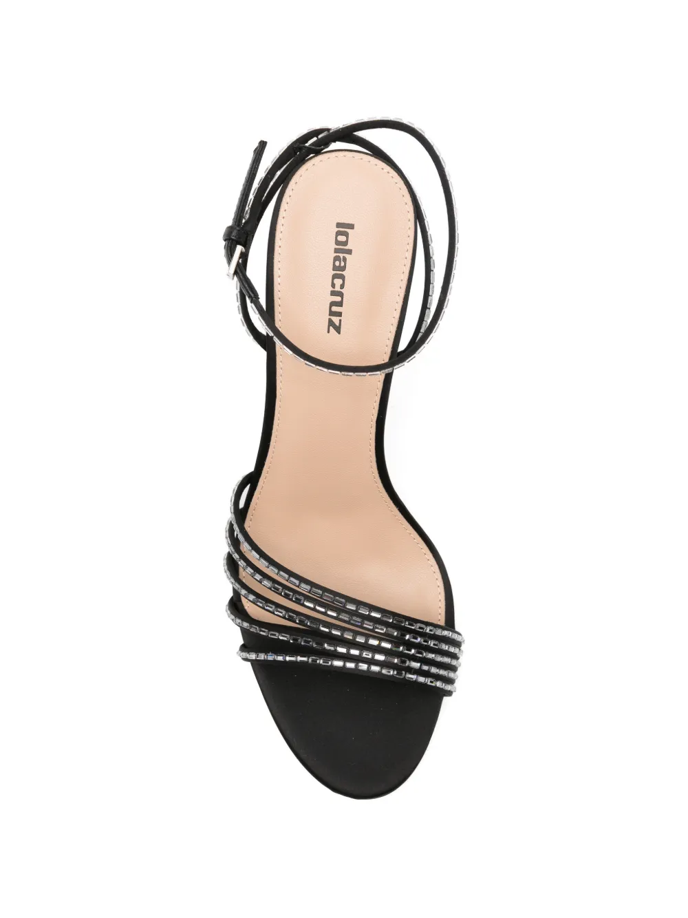 Lola Cruz Emma sandalen met verfraaid bandje Zwart