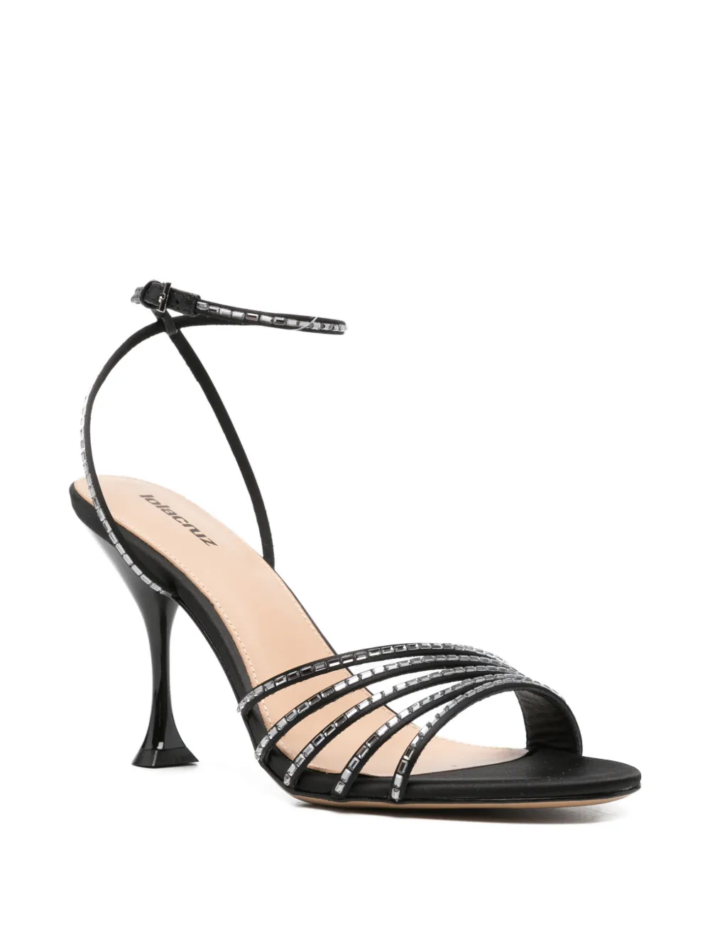 Lola Cruz Emma sandalen met verfraaid bandje Zwart