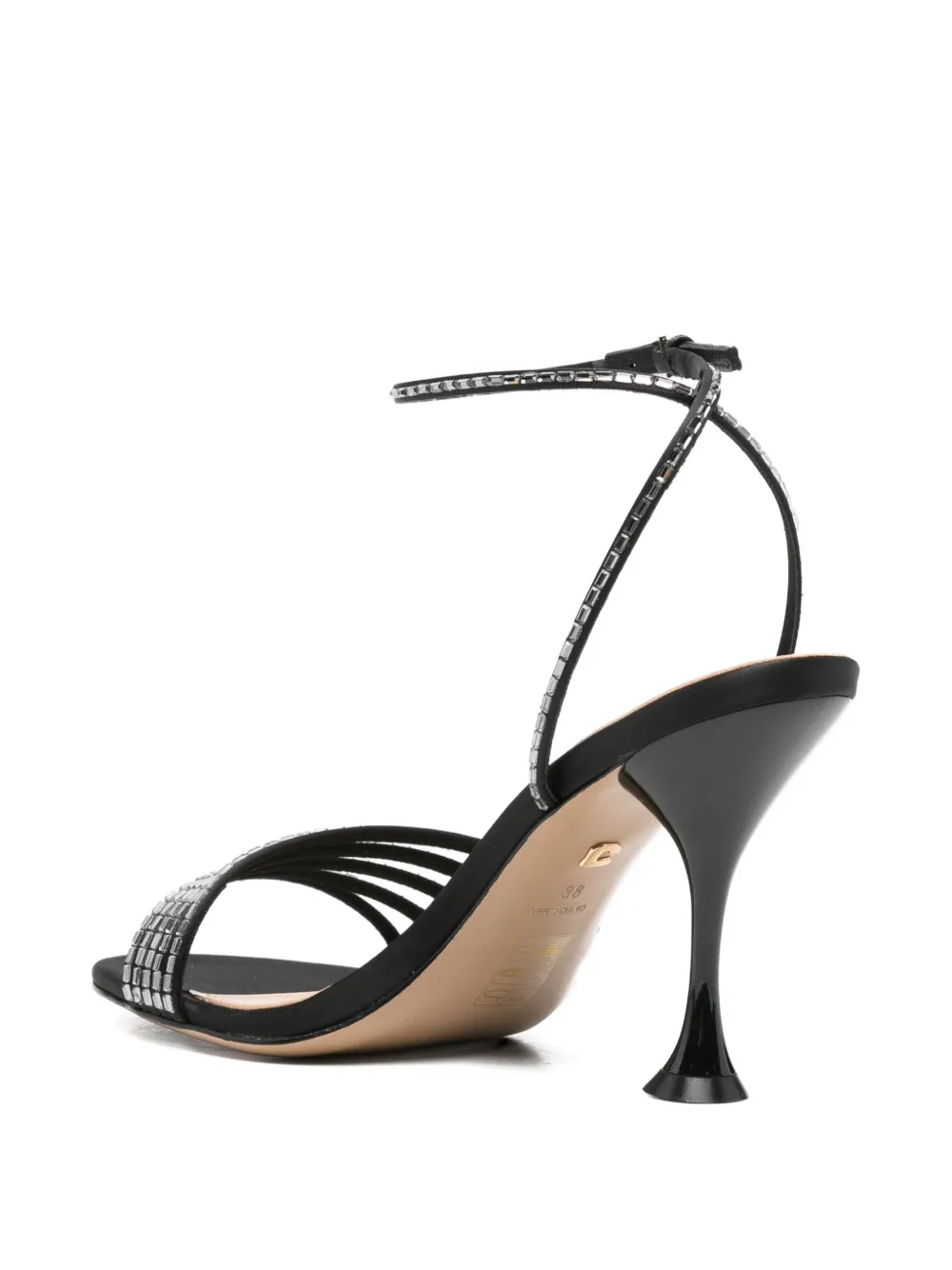 Lola Cruz Emma sandalen met verfraaid bandje Zwart