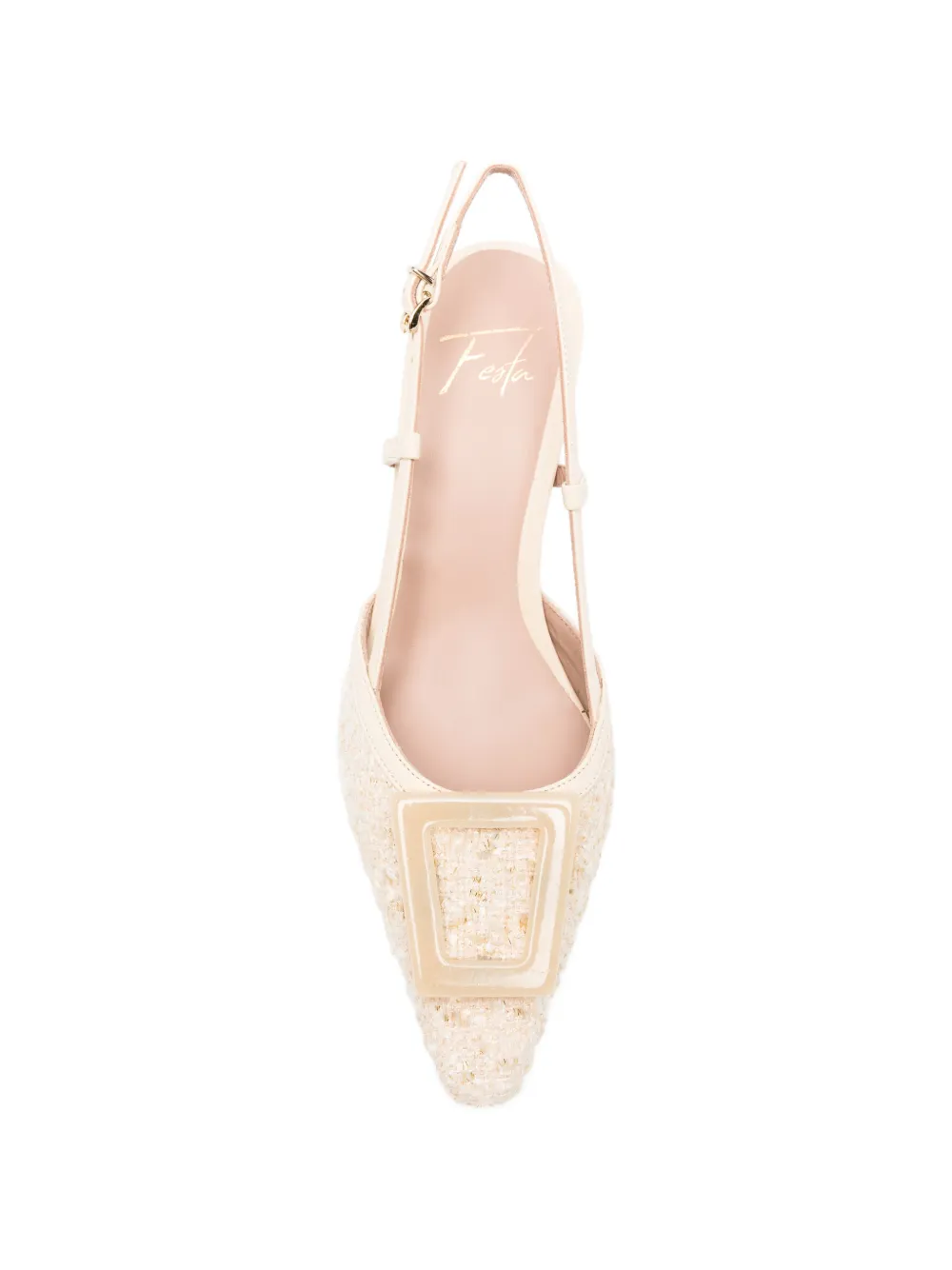 Roberto Festa Paloma slingback pumps met gesp Beige