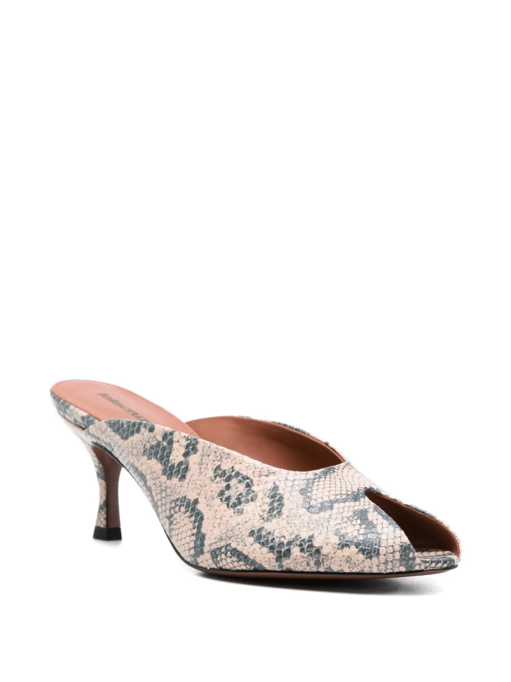 Lola Cruz snakeskin-pattern sandals Beige