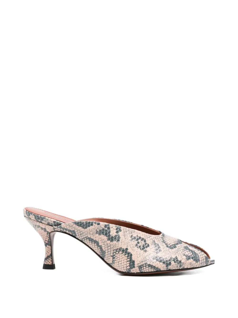Lola Cruz snakeskin-pattern sandals Beige
