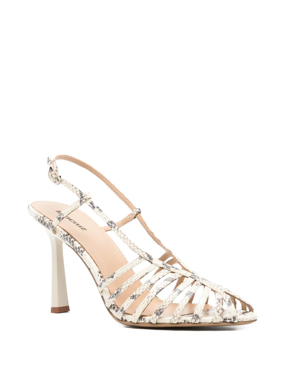 Lola Cruz Agate sandalen met bandjes Beige