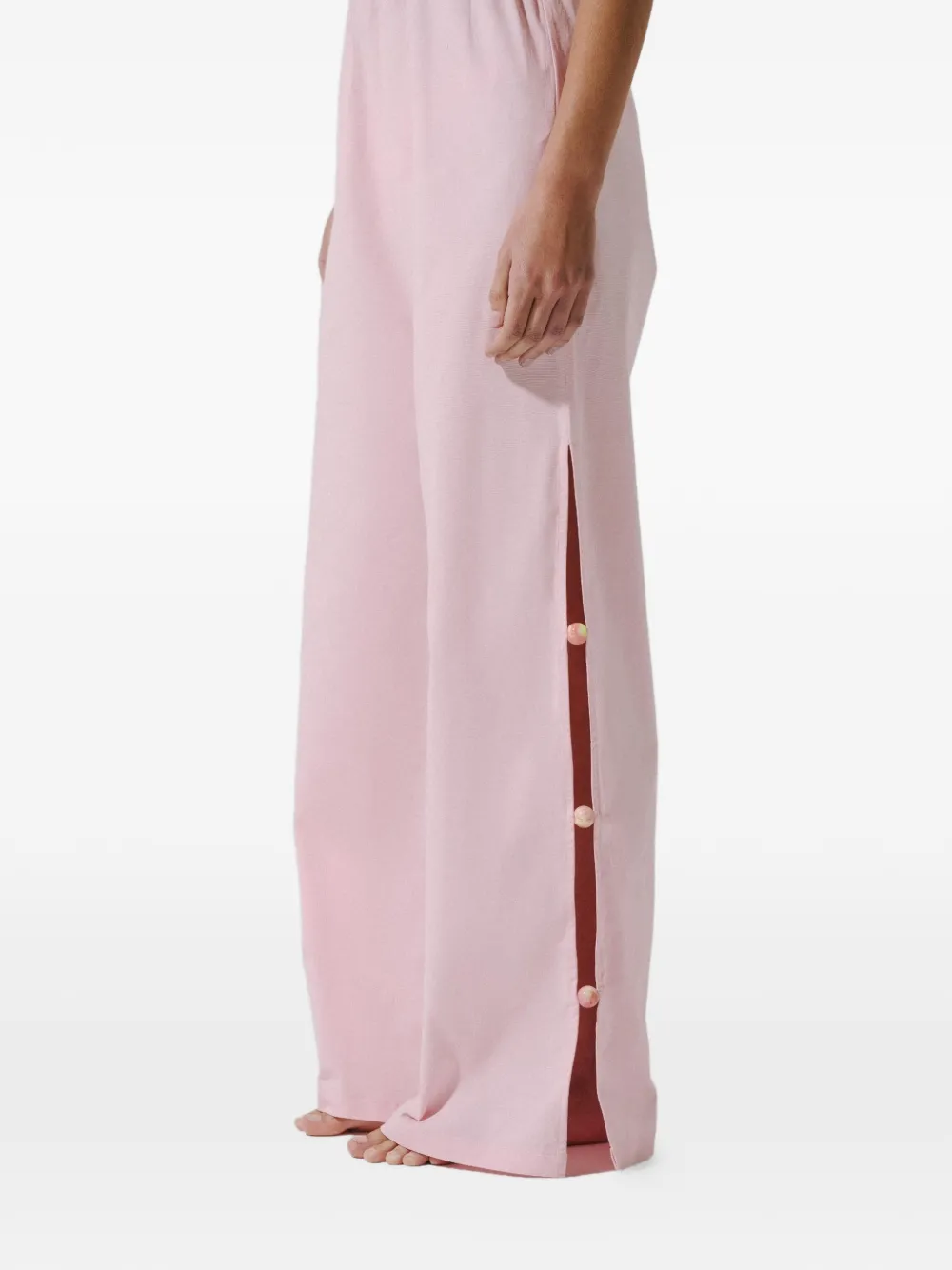 Baobab Wayra broek met split en stenen van hars Roze