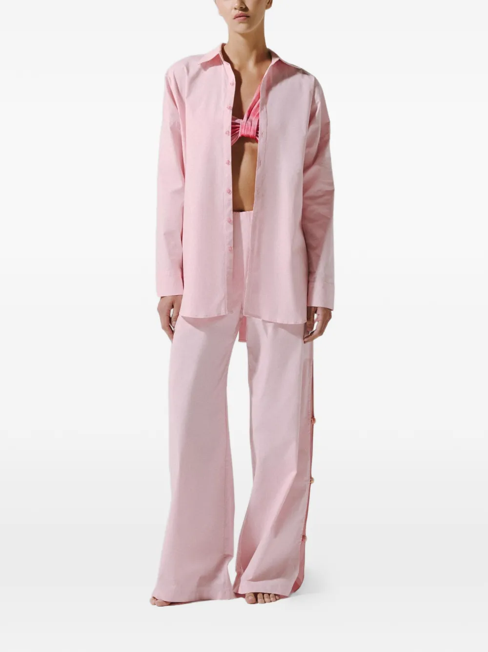 Baobab Wayra broek met split en stenen van hars Roze