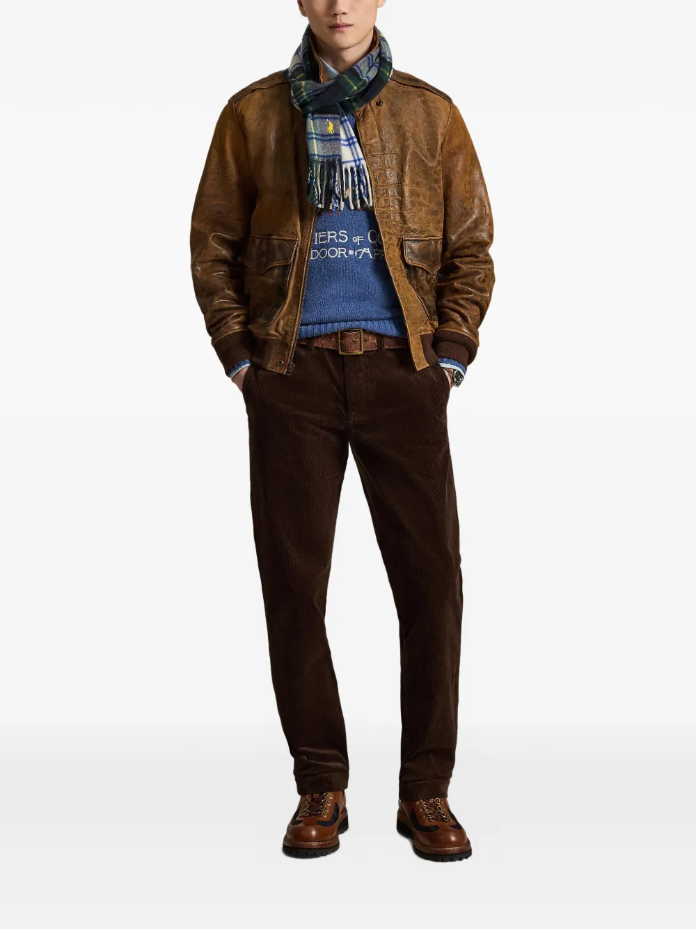 Polo Ralph Lauren Ribfluwelen stretch broek Bruin