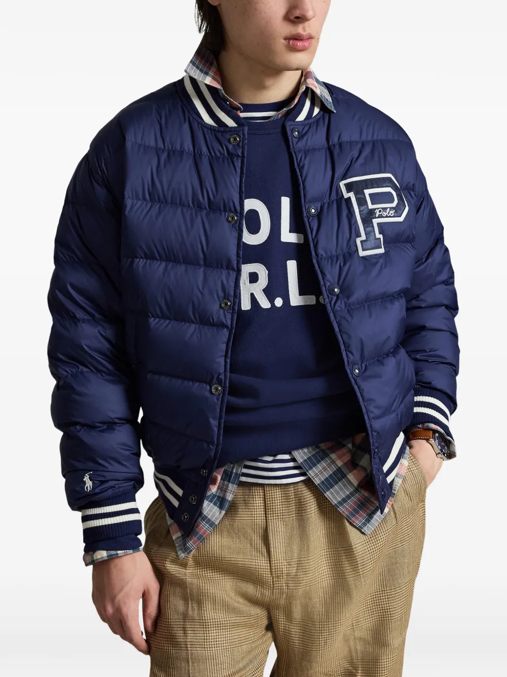 Polo Ralph Lauren Gewatteerd bomberjack Blauw