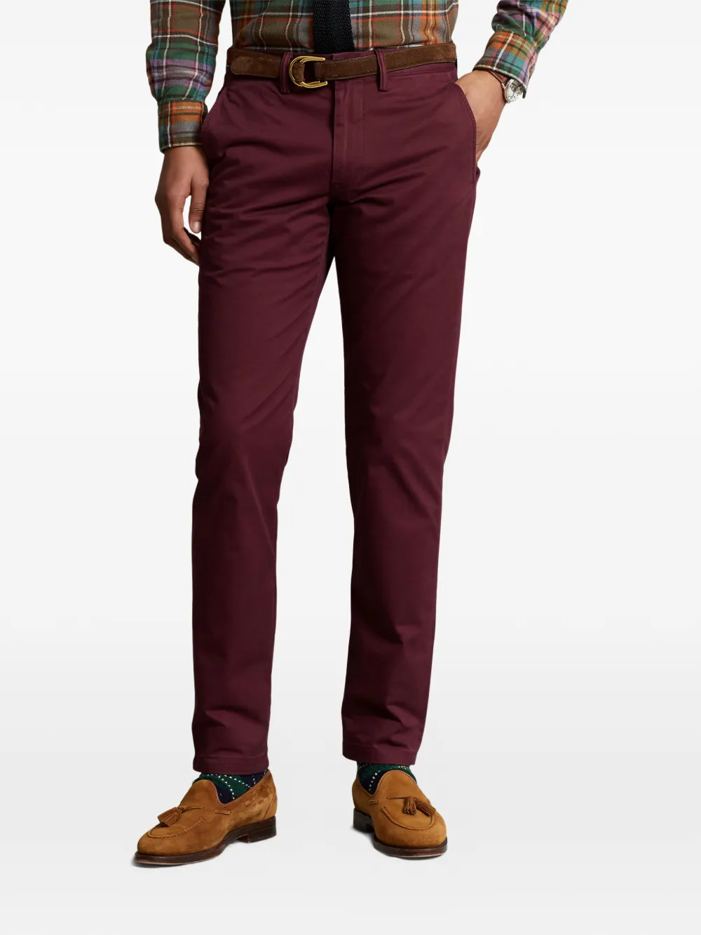 Polo Ralph Lauren Straight stretch-katoenen chino Rood