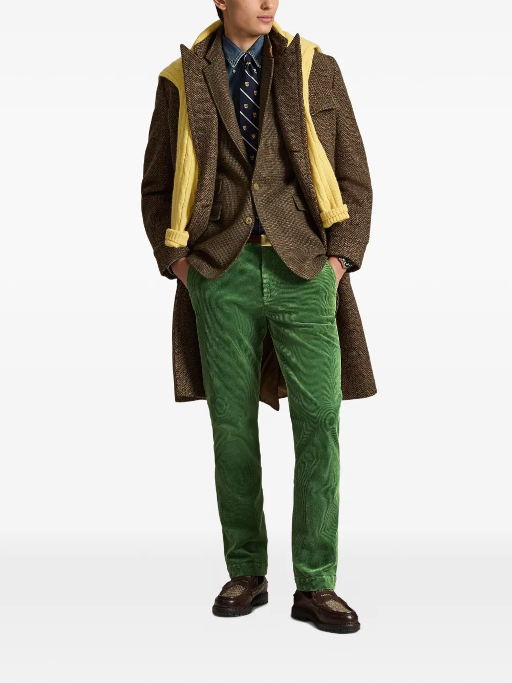 Polo Ralph Lauren Straight ribfluwelen broek Groen