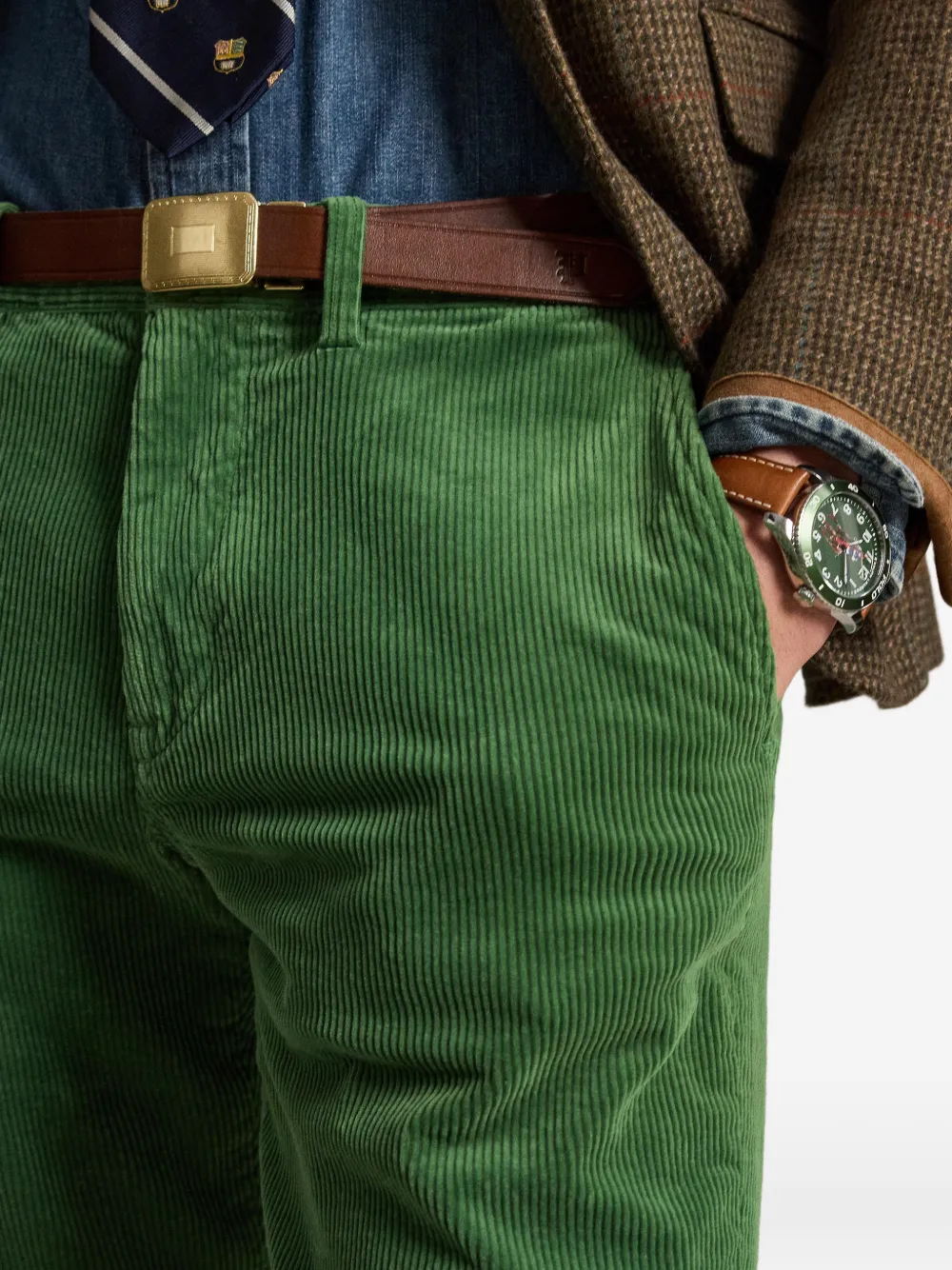 Polo Ralph Lauren Straight ribfluwelen broek Groen