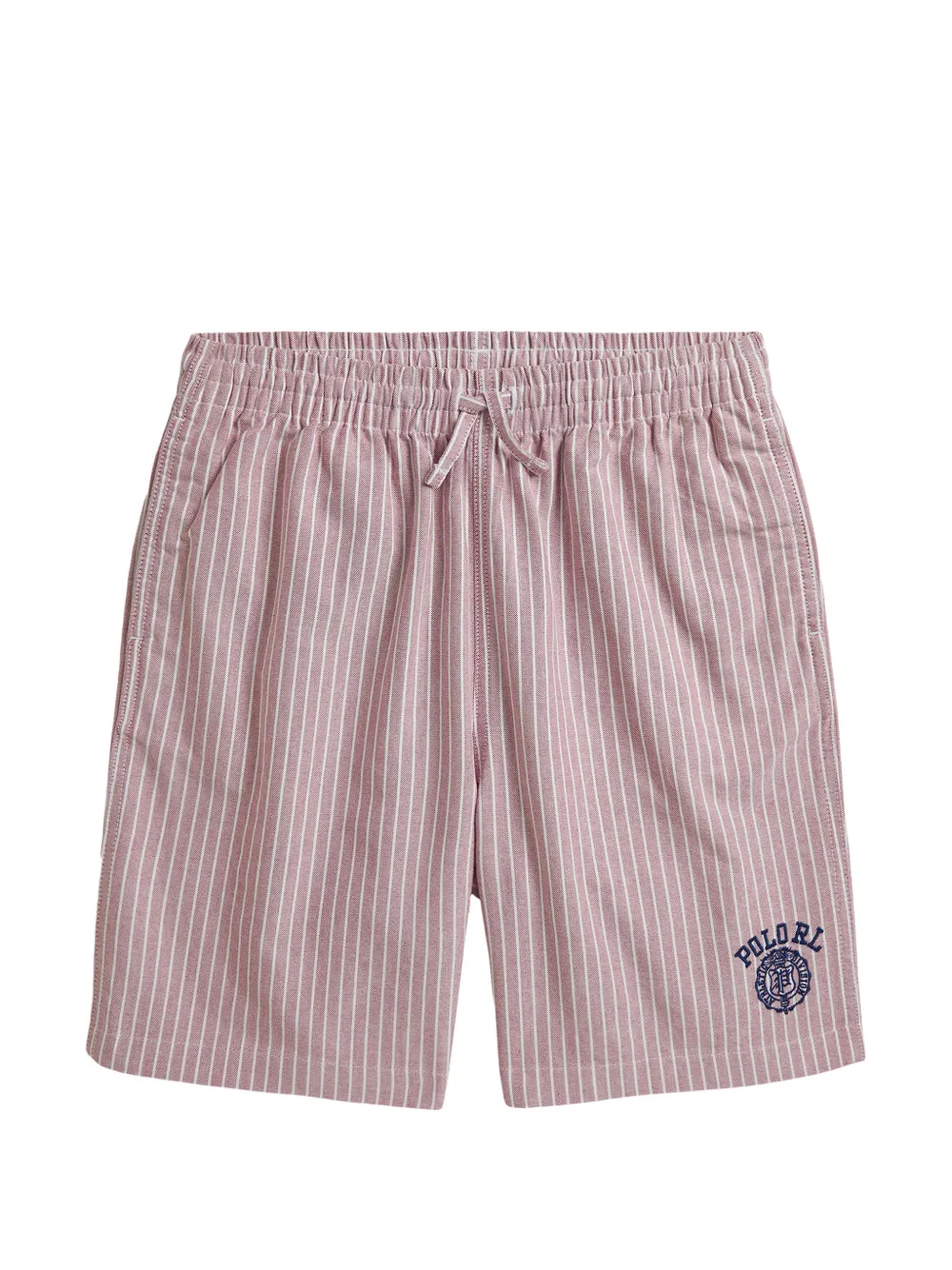 POLO RALPH LAUREN KIDS striped drawstring shorts - Pink