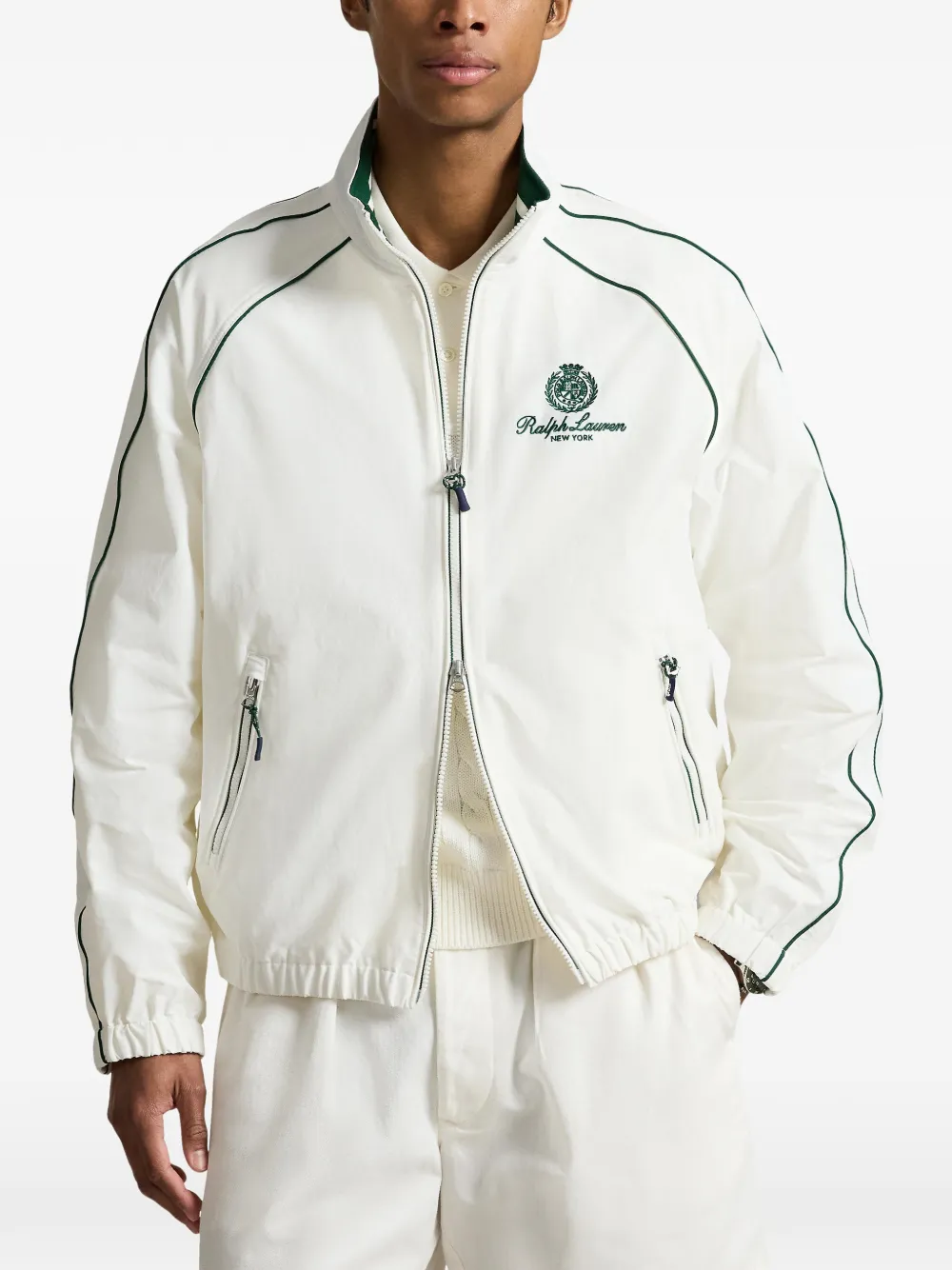 Polo Ralph Lauren Jack met wapenschildprint en afwerking Wit