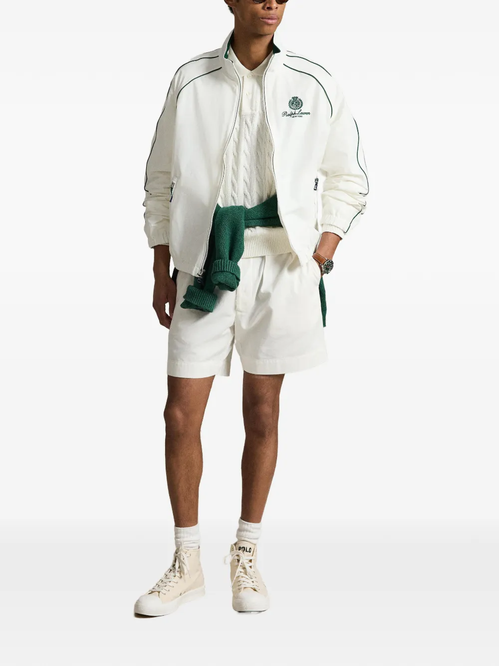 Polo Ralph Lauren Jack met wapenschildprint en afwerking Wit
