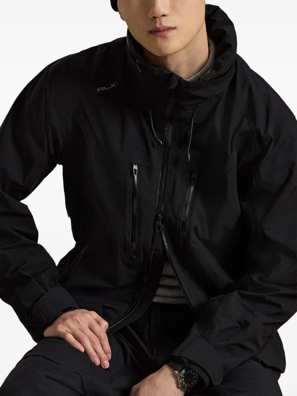 RLX Ralph Lauren Jack met capuchon en rits Zwart